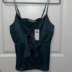 NWT: Abercrombie & Fitch Emerald Green Silk Tank